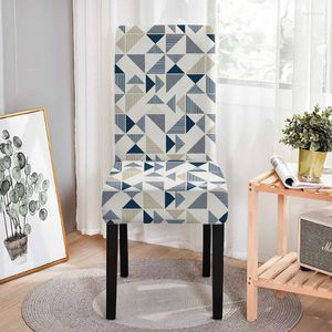 Couvre-chaise Couvre géométrique Print Cover Elastic Couverture pour la salle à manger Bureau Bureau Anti-Dirty Protecteur amovible
