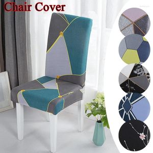 Cubiertas de silla Impresión geométrica Cubierta elástica de la capa deslizante lavable para la cocina para el comedor SEATO DURO Producto textil del hogar