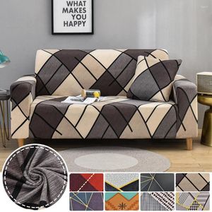 Couvre-chaise Cover Geometrical Sofa Couvercle Mot à motif en forme de gamme Stretch pour le salon en forme de L Besoin de 2pc 1/2/3/4