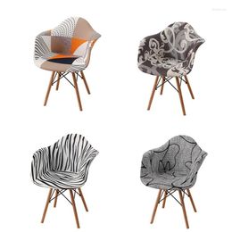 Cubiertas para sillas Geometría Brazo alto Cubierta de oficina Acento Comedor Spandex Estiramiento Funda de asiento Estudio para fiesta en casa giratoria
