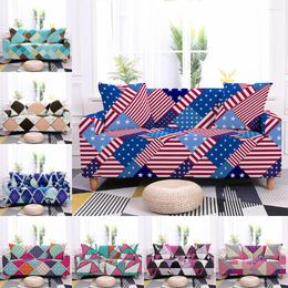 Stoelbekleding Geometrie Sofa Cover Voor Woonkamer Elastische Stretch Couch 3D Plaid Gedrukt Hoes Protector 1/2/3/4 Zits