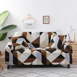 Cubiertas de silla Estilo geométrico Muebles de asiento elásticos Patrón de celosía Sofás Cubierta para el hogar con sofá de 2 y 3 lugares