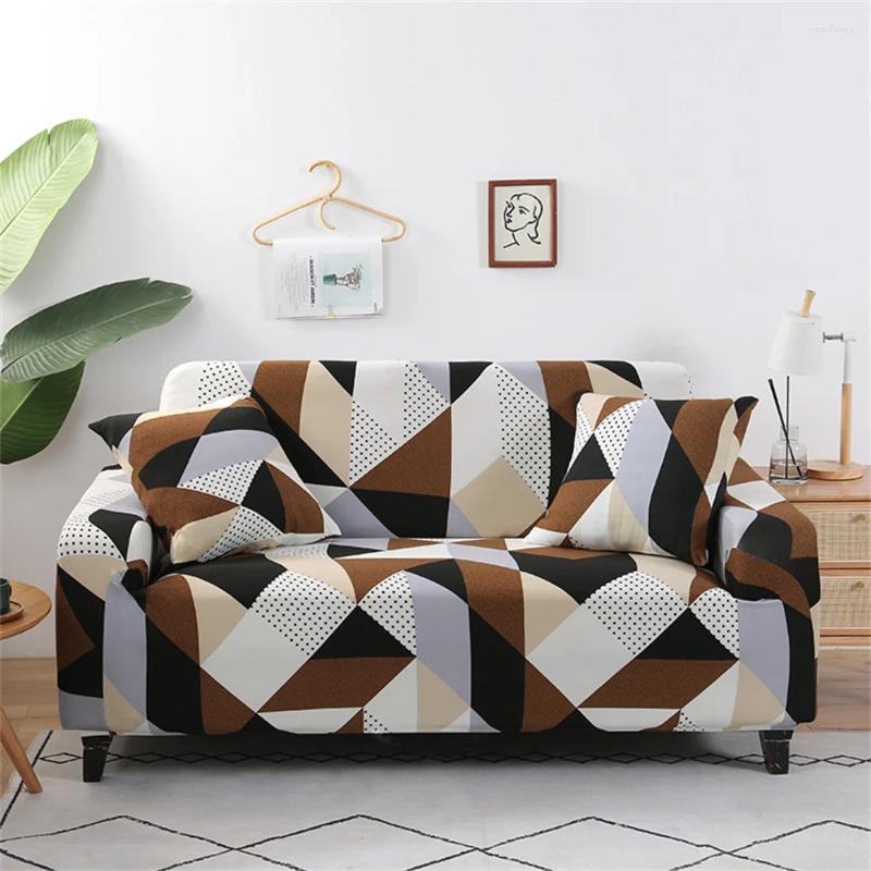 Sandalye, geometri tarzı elastik koltuk mobilya kafes desen kanepeleri 2 ve 3 yerli kanepe ile kapsar