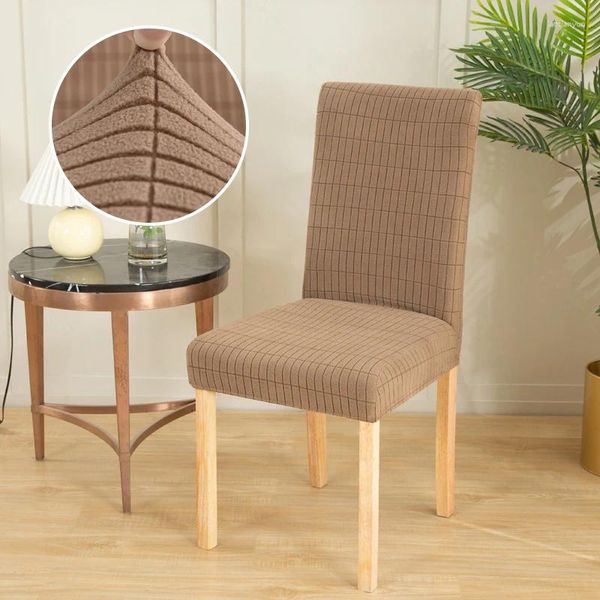 Cubiertas de silla Patrón de engrosamiento de geometría Cubierta de asiento elástica extraíble utilizada para la oficina de cocina de la fiesta de bodas 1pcs