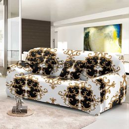 Housses de chaise Golden Lines Couverture extensible géométrique psychédélique pour canapé en forme de L 1234sièges Cas de housse élastique universel cas x0703