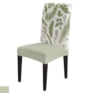 Housses de chaise couverture de feuille verte Ginkgo pour salle à manger Banquet fête Spandex siège extensible mariage