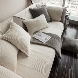 Fundas para sillas GURET, funda de sofá de Color puro, toalla nórdica, combinación antideslizante, funda de cojín para sofá, funda protectora para muebles de sala de estar