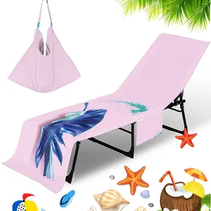 Housses de Chaise en microfibre, imprimé Hello Summer, serviette de plage, pour piscine, bain de soleil, Chaise douce, 210x75cm