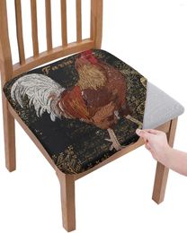 Couvre-chaise Couvre la poule Illustration Butterfly Farm Style Elastic Soutr Cover Cover Covers pour la salle à manger Protecteur