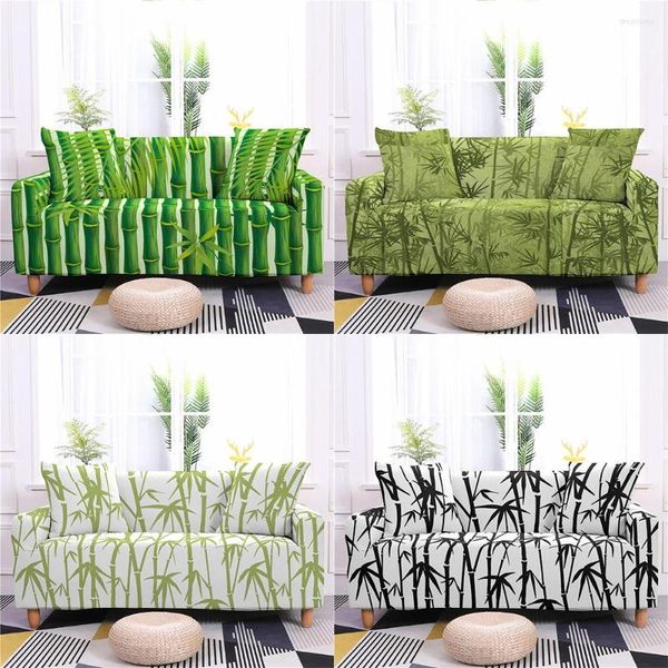 Housses de chaise de haute qualité 1/2/3/4 places 3D impression de bambou housse de canapé élastique canapé extensible pour salon Spandex housses de protection