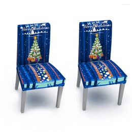 Fodere per sedie HobbyLane Christmas Stampa digitale Copertura elasticizzata Ornamenti per tavolo da pranzo per feste in casa Circa 45-60 cm
