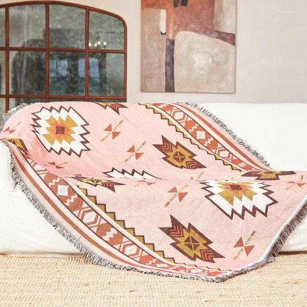 Cubiertas de silla Decoración para el hogar Sofá Manta y tiro Bohemio Diseño clásico Hilo Cubierta de siesta Mantel de picnic al aire libre Tapiz nórdico