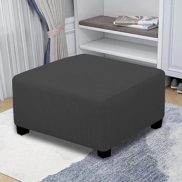 Couvre-chaise Home El Simple Design Elastic Ottoman Slipcover Salon Room chambre Polyester Poot-Tool Step Tool Cover Protector