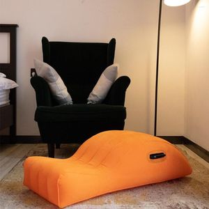 Cubiertas de sillas Juego exótico inflable Chaise Sala de estar Sofá Posición reclinable portátil Posición asistida Flocado Muebles Yoga Ocio