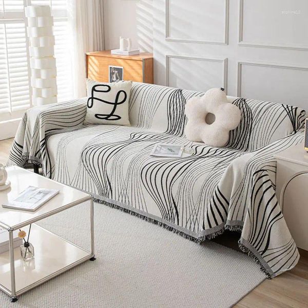 Couvre-chaise Ins Wind Abstract Sand Sand Cairon Four Seasons General Sofa Cover Cax Full One-Piece Couverture