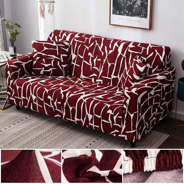 Housses de chaise ligne irrégulière housse de canapé coton extensible canapé élastique pour salon housses fauteuil meubles