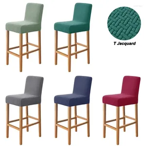 Couvercles de chaise Jacquard Bar Tabouret Stretch Spandex Office Boîte Holbovers Elastic Court pour salle à manger Kitchen