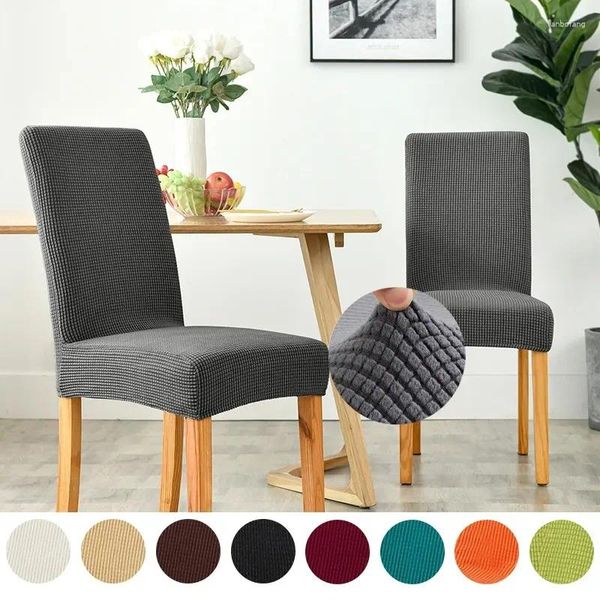 Cubiertas de silla Jacquard Corn Kernel Cubierta de tela Tamaño universal Fundas de asiento elásticas para comedor