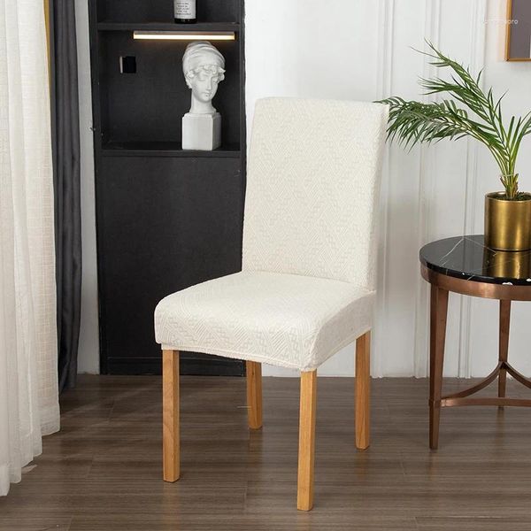Couvre-chaise Jacquard Cover Soutr Silat Cushion Souple élastique pour le banquet de la salle à manger El Home