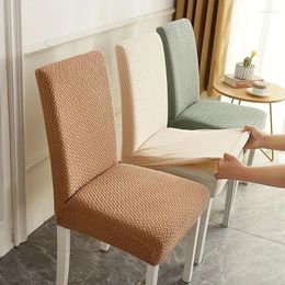 Couvre-chaises Jacquard Couverture à manger à l'épreuve des poussières et élastique adaptée à la décoration dans les restaurants salons