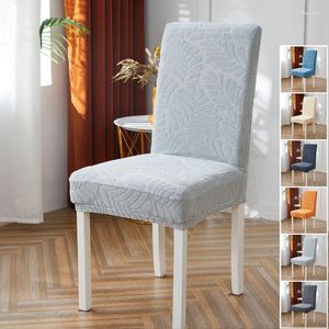 Stoelbedekkingen Jacquard Dining Cover Stretch Spandex Universal High Back Chairs Stoelbeschermer voor Home Restaurant Wedding Banquet