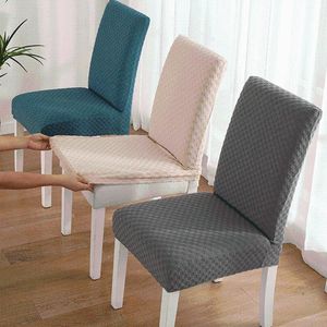 Stoelbedekkingen Jacquard Dining Cover Dikke Elastische Stool Restaurant Anti-Dust Keuken Room Furniture ProtectorChair Coverschair