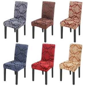 Couvre-chaises Jacquard Elastic Cover Luxury Amouvable Habover Anti-Dirty Dining Seat Protector for Home Restaurant El Office