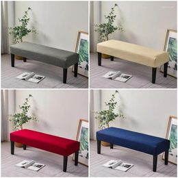 Couvre-chaise Jacquard Elastic Piano Tool Cover Couleur Couleur continue Long Banc ottoman Coussin Sceau pour le salon