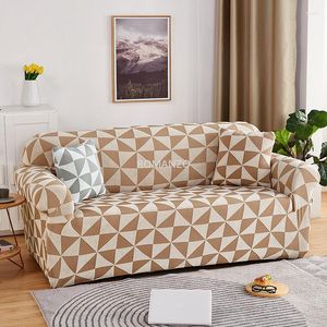 Fundas para sillas Jacquard Lattice Dos colores Funda de sofá de alta elasticidad Combinación Todo incluido Lazy Living Room Chaise Longue