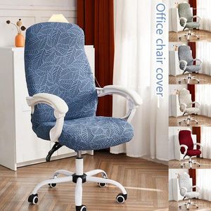 Couvre-chaise Jacquard Office Cover One Piece Side Zipper All inclusive Computer Rotating Stretch Protector-Sproof
