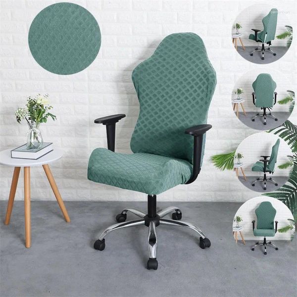 Couvre-fauteuils Jacquard Pattern Gaming Cover Stretch Spandex Office siège de siège Computer Chairs Scecover Failchair Protecteur pour l'étude