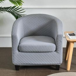 Housses de chaise Jacquard plaine housse de canapé simple fauteuil élastique avec coussin de siège tout compris pour café à la maison