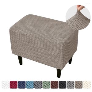 Housses de chaise Jacquard rectangulaire, housses de repose-pieds extensibles et durables, élastiques tout compris pour le salon, la chambre à coucher