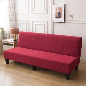 Housses de chaise Jacquard canapé-lit couverture sans bras épais élastique pour salon Plaid droit housse Futon protecteur