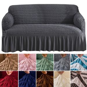 Stoelbedekkingen Jacquard Sofa Cover Dikke Seersucker Fabric Elastische vaste stretch Couch Slipcovers 1/2/3/4 zeur fauteuil Coverchair