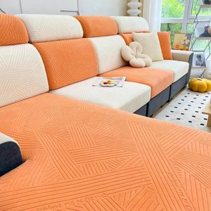 Couvre-chaises Jacquard Sofa Seat Cushion Cover Elastic Soft for Living Room Pething Kids Ajustement Meubles Protecteur