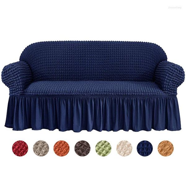 Fundas para sillas Jacquard, funda para sofá con falda, sillón de estilo europeo, funda protectora para muebles de sala de estar, elástica