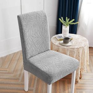 Couvre-chaises Jacquard Spandex Couverture de tissu universel Soutrque d'étirement Soutrcovers pour salle à manger décor 1PC