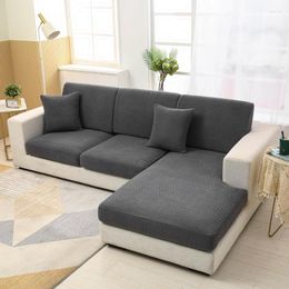 Stoelbedekkingen Jacquard Stretch Sofa Cover voor woonkamer Elastische Slipcover banken Cach Case Solid Home Decor 4 3 2 1 -zuivering Green