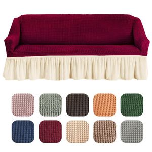 Stoelbedekkingen Koreaanse EURPEAN JACQUARD Rekbare hoge elastische bank voor hoek 1/2/3/4 Bubble Grid Cover Living RoomChair