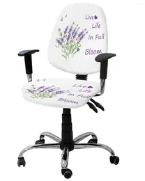 Couvre-chaises Lavande Love La vie que vous vivez un ordinateur de fauteuil élastique couverture d'ordinateur étirement amovible de bureau Slipver Split Sage