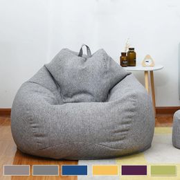 Cubiertas de silla Cover de sofá perezoso bolso de asiento de frijoles grande cómodos al aire libre Puff Puff Couch Behami Bean Bags 2024