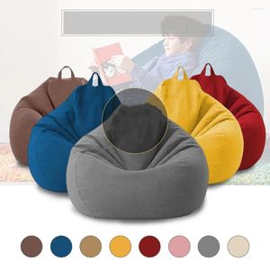 Couvre-chaise Couvercle de tissu de canapé paresseux sans rembourrage en coton simple avec veste lavable détachable Sac de haricot