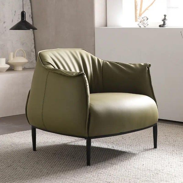 Chaise couvre le luxe léger canapé seul italien nordique loisir napa cuir moderne modern minimaliste salon