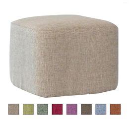 Housses de chaise Lin Coton 11x11x11inch Footstool Protector Professional Aesthetic Decor