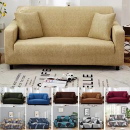 Couvre-chaise Couvercle de canapé réglable de motif en lin 1 2 3 4 places imprimées coloré Colorate Couchée de sachet pour le salon pour housse de salon