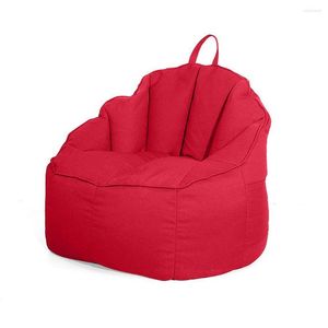 Housses de chaise Pouf de rangement en lin Housse de canapé Grand pouf pour jouets