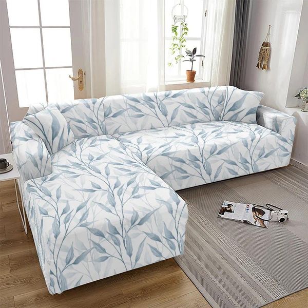 Couvre-chaise Salon Couverture canapa enveloppe complète Protecteur Coussin de siège à motifs en forme de L pour être acheté en deux pièces