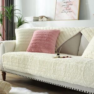 Couvercles de chaise longue en peluche simple coussin canapé moderne épaissi et chaud en hiver couverture tout usage tapis de fenêtre tatami