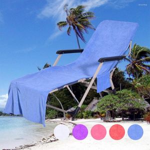 Stoelhoezen Lounge handdoek Strand Microfiber zwembad Patio Cover met zakken Vakanties Zonnebaden Snelle drooghanddoeken 73x210 cm